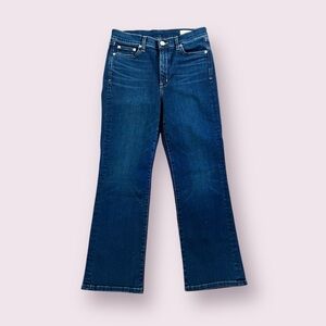 AYR The Pop Straight Leg Jeans Stretch Denim Mid Rise Women’s Size 27S Crop